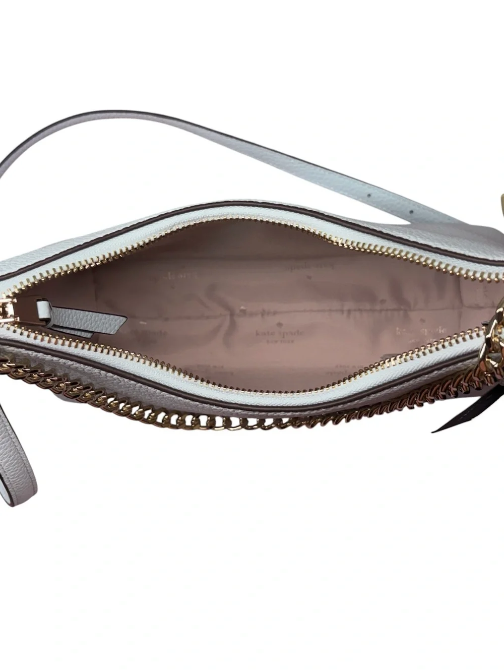 Kate Spade New York Pebbled Leather Convertible Crossbody Bag in Crisp Sky NWT‎
